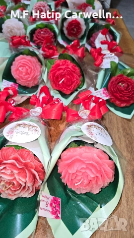 ръчно изработени сапунени рози🌹🌹🌹🎀, снимка 2 - Декорация за дома - 53422728