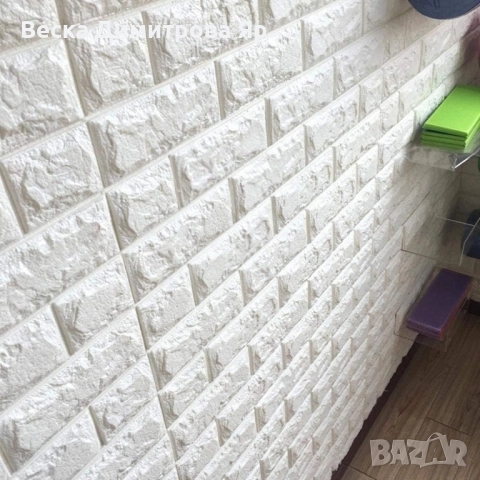 Декоративен 3D тухлен тапет за стени от PE пяна 77х70 см., снимка 2 - Декорация за дома - 52055705