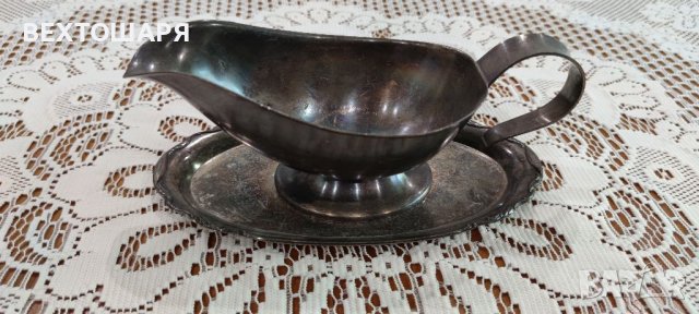 Старинна Посребрена Немска Сосиера WMF, снимка 3 - Антикварни и старинни предмети - 38470902