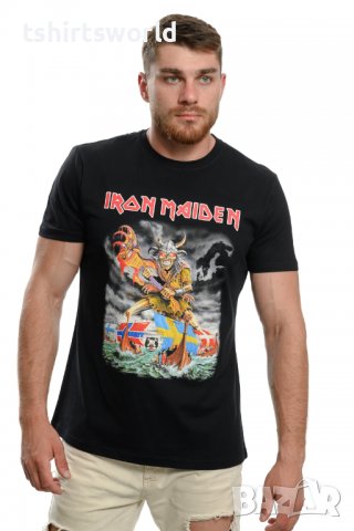 Нова мъжка тениска с дигитален печат на музикалната група IRON MAIDEN, Викинг, снимка 8 - Тениски - 37697135