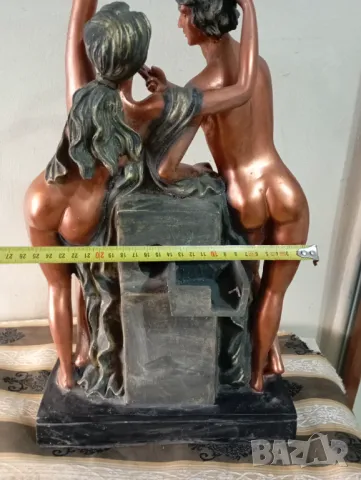 Фигуративен настолен, каминен часовник, снимка 7 - Антикварни и старинни предмети - 49798305