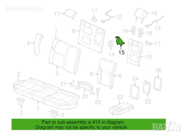 Капаче задна седалка Фолксваген Голф 5 VW Golf, снимка 3 - Части - 50363654