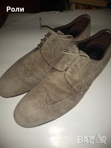 Италиански м.обувки естествена кожа-велур н.44-44,5, снимка 2 - Ежедневни обувки - 43171153