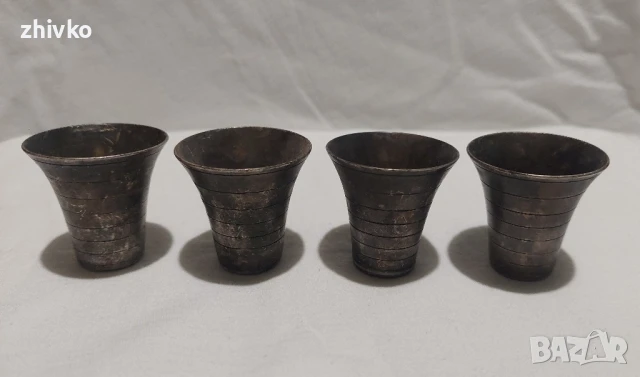 4 бр.Дълбоко- посребърни чашки, снимка 2 - Нумизматика и бонистика - 50624521