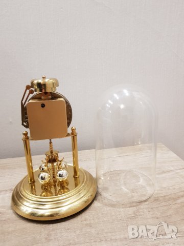 Немски настолен кварцов часовник с колба и с гонг, снимка 3 - Антикварни и старинни предмети - 38333343