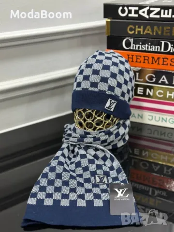 Louis Vuitton дамски комплекти шапка + шал, снимка 3 - Шалове - 48510374