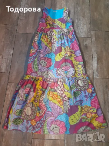 Цветна дълга дамска рокля, снимка 5 - Рокли - 47880227
