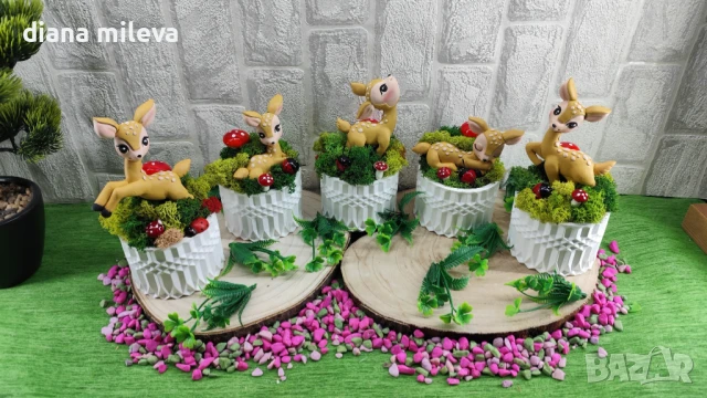 Аранжировка със Сърнички и скандинавски мъх!!, снимка 2 - Декорация за дома - 51308863