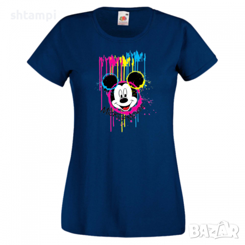 Дамска тениска Mickey Mouse Painting Мини Маус,Микки Маус.Подарък,Изненада,, снимка 5 - Тениски - 36528777