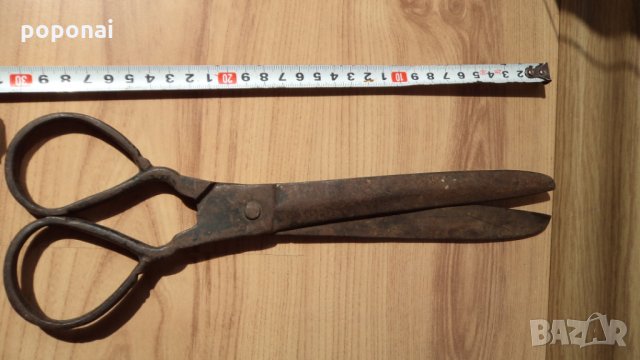Голяма кована ножица, снимка 3 - Антикварни и старинни предмети - 26396397