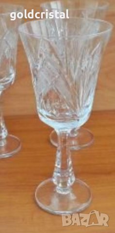 Кристални чаши Зорница , снимка 2 - Антикварни и старинни предмети - 43700989
