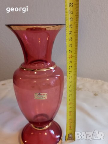 Ваза цветен кристал с позлата Joska, снимка 2 - Декорация за дома - 35266181