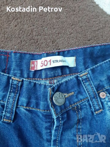 Мъжки дънки Levi's 501 Straight, снимка 3 - Дънки - 40345461