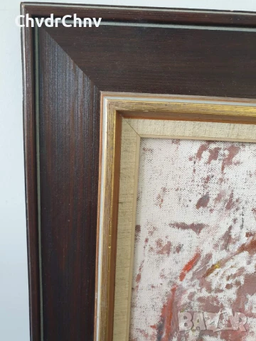57х49см/абстрактна картина масло върху платно/дървена рамка, снимка 6 - Картини - 50977493