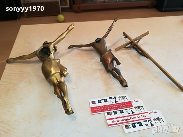 христос 3бр мед/месинг-внос германия 0301230836, снимка 3 - Антикварни и старинни предмети - 39166670