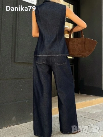 Дамски дънков костюм, снимка 3 - Костюми - 53485549