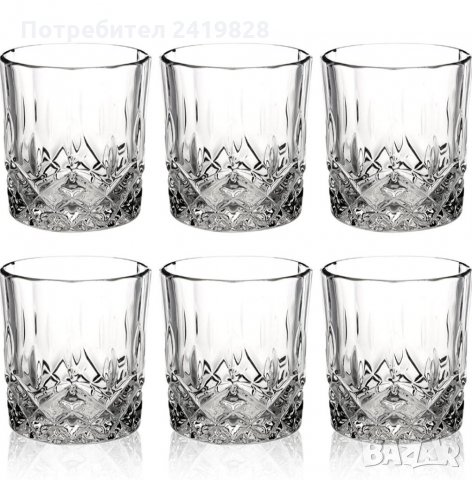 ueensway 6 х чаши за уиски Pompeii в подаръчна кутия, снимка 2 - Чаши - 34718755