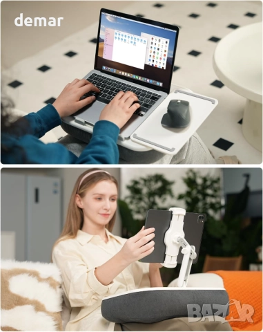 Поставка за таблет Viozon, таблети/телефони 4.7~13" и лаптопи 10~15", силиконова поставка за чаша, снимка 2 - Друга електроника - 51920607