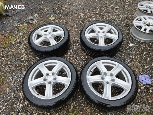 Лети джанти 17 5x112 Et 38 7,5 J + Чисто нови гуми, снимка 2 - Гуми и джанти - 51987520