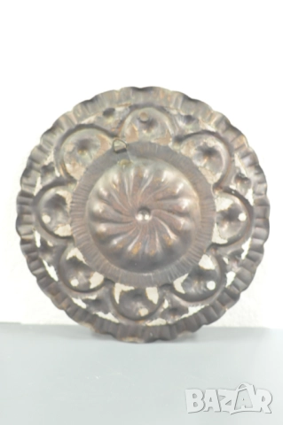 Стара медна чиния за стена, снимка 2 - Антикварни и старинни предмети - 52857326