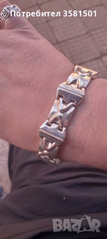 43/Сребърна Гривна-95грама.🇧🇬