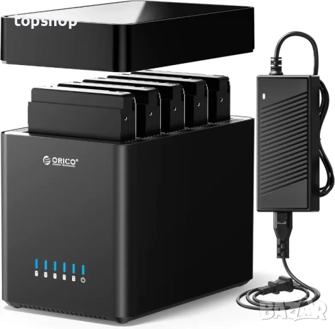 НАЛИЧНА нова, тествана докинг станция ORICO 5 Bay с 5 слота до 90tb, снимка 2 - Друга електроника - 51589013