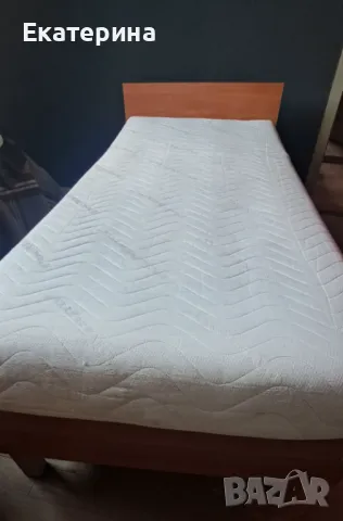 Единично легло с матрак , снимка 1