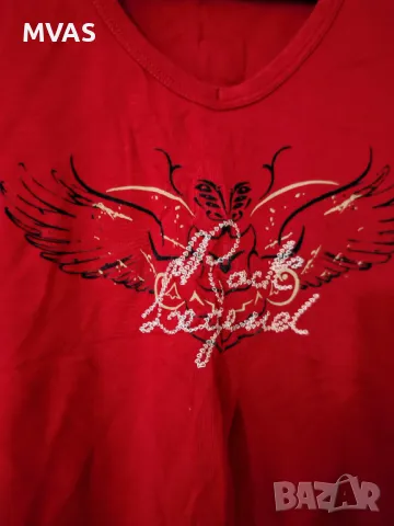 Нова дамска червена тениска M размер, снимка 3 - Тениски - 49419307