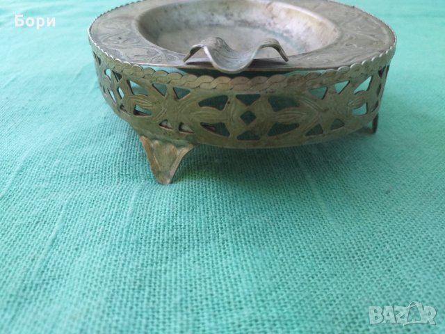 Стар метален пепелник, снимка 5 - Други - 33551998