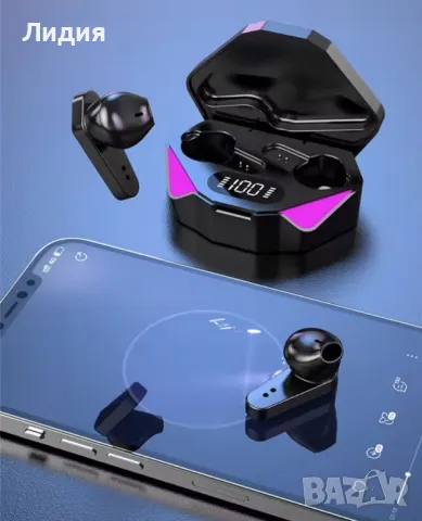 Гейминг Bluetooth  безжични слушалки с дигитален дисплей, снимка 2 - Слушалки и портативни колонки - 49621666