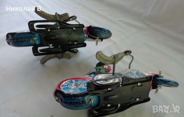 Ретро детски метални играчки мотоциклети с механизъм Made in China 602 N26 употребявани, снимка 12 - Колекции - 37470554