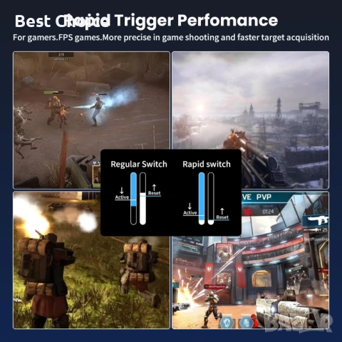 Геймърска клавиатура ATTACK SHARK X68 HE Rapid Trigger, снимка 5 - Клавиатури и мишки - 52816765