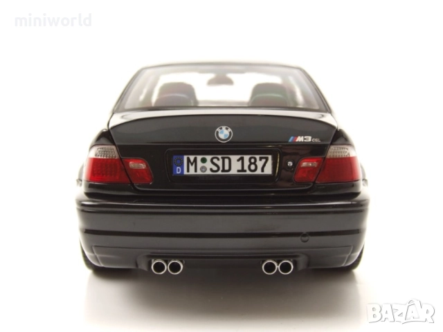 BMW M3 CSL E46 2003 - мащаб 1:18 на Norev моделът е нов в кутия., снимка 9 - Колекции - 52176627