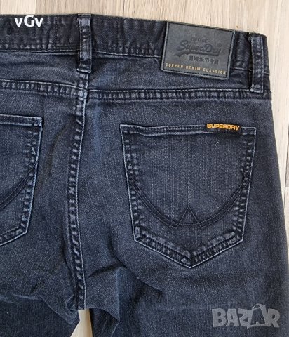 Мъжки дънки Superdry Skinny Fit - 31/32, снимка 7 - Дънки - 36622419