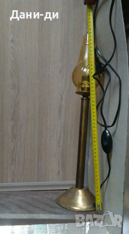 Масивна месингова настолна лампа , снимка 6 - Антикварни и старинни предмети - 48785252