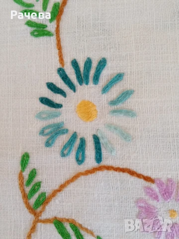 Ръчно бродирана покривка , снимка 4 - Покривки за маси - 50660104
