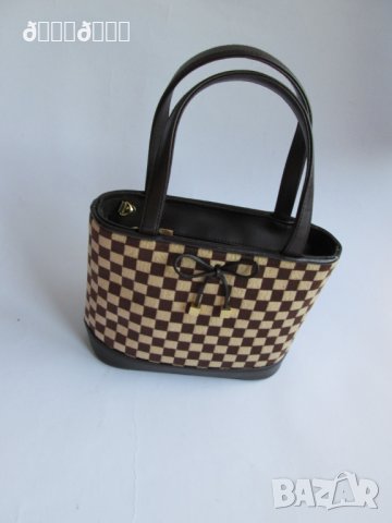 Louis Vuitton мини чанта каре кафяво, снимка 1 - Чанти - 27015338