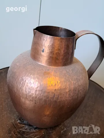 голяма медна бакърена кана   17/3, снимка 2 - Декорация за дома - 48995697