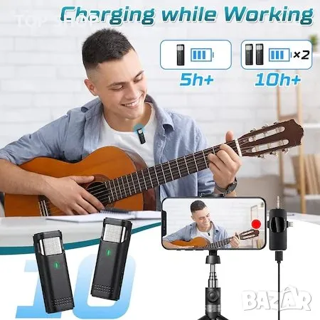 микрофонен комплект  Plug & Play, функция за намаляване на шума, съвместим с Android и IOS, снимка 5 - Микрофони - 48764522