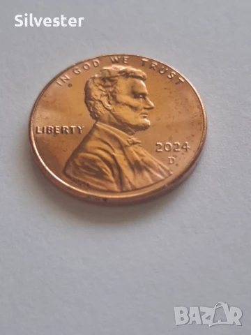Монета Един Американски Цент Линкълн/ One US cent 2024 D, New!, снимка 3 - Нумизматика и бонистика - 50907680