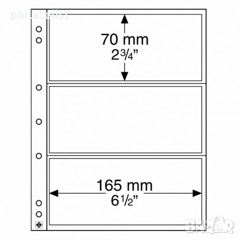 Leuchtturm Numis – 3C листи за три банкноти / опаковка 5 бр