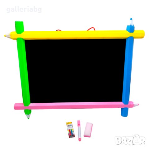 Детска дъска за рисуване с две лица , снимка 2 - Рисуване и оцветяване - 43370412