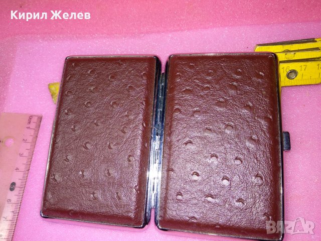 МОДНА СТИЛНА ИЗИСКАНА МЕТАЛНА ТАБАКЕРА с КОЖА 42952, снимка 3 - Табакери - 44137908