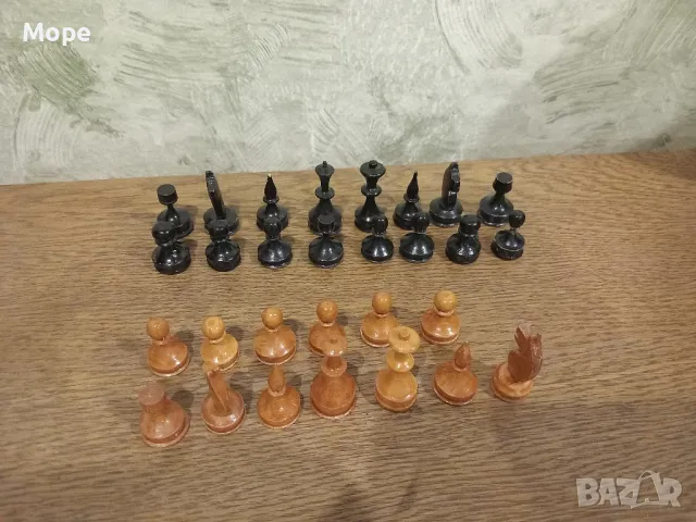 Малки дървени фигури за шах , снимка 1