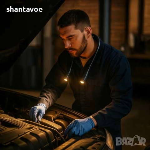 Лед лампа за врат с огъващо се рамо и 3 различни светлини и степени , снимка 2 - Настолни лампи - 52918623