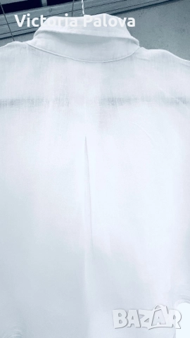 Ленена блуза/риза кроп камбанка, снимка 6 - Ризи - 51462250