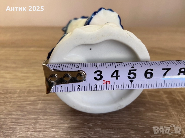 Винтидж порцеланова статуетка „Дама с лира“, снимка 5 - Антикварни и старинни предмети - 52829289