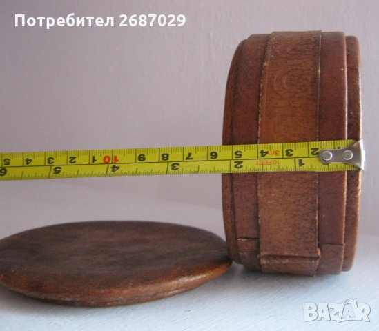 Кожени: Стари кутии, чиния, изделия от кожа, лампион, абажур, моливник, чиния, снимка 3 - Други ценни предмети - 28968026