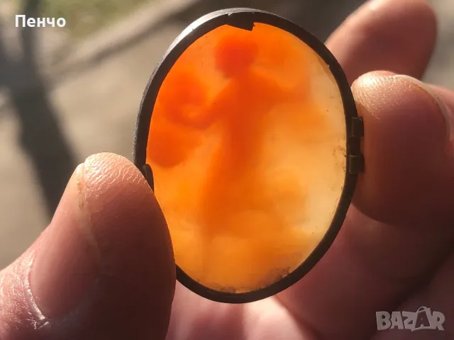 старинна сребърна брошка с камея - ОРИГИНАЛ, снимка 9 - Антикварни и старинни предмети - 48342720