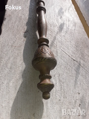 Стара барокова голяма антикварна лопатка за камина - бронз, снимка 4 - Антикварни и старинни предмети - 50989500
